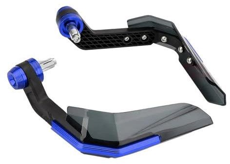 DKPMWD Schutz Griff Große Motorrad-Handschützer Handschützer Aus Aluminiumlegierung Windschutz Universelle Motorrad-Handgriffabdeckungen Handprotektoren(Blau)