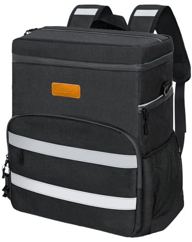 kiximay 30L Kühltasche groß faltbar - Kühltasche für Essen & Getränke, Kühltasche Picknicktasche, Isolierte Thermotasche, Kühltasche Auto für Strand/Picknick/Camping/BBQ