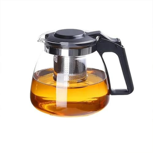 Holms & Moresby Glass Teapot with Infuser, Heat Resistant Glass for Tea, Coffee, Rust Free Stainless Steel Strainer, Tea Maker 1000ML (TEAPOT ONLY - NO Cups Included)