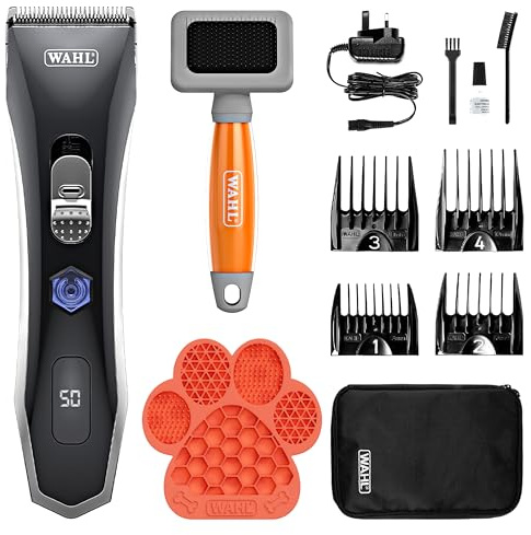 Wahl Smart Clip Dog & Pet Clipper, Stress Relief Lick Mat & Slicker Brush