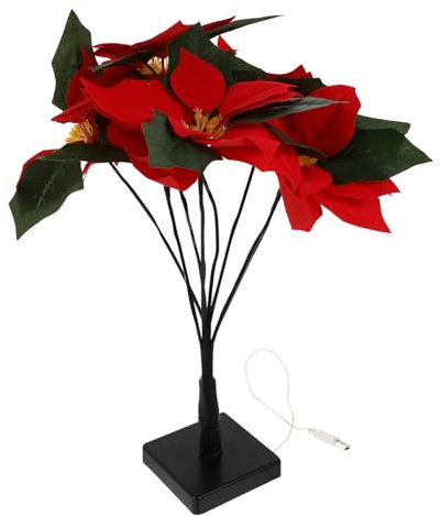 Garneck Weihnachtsstern Lichterkette Weihnachtsbeleuchtung Weihnachtsszenen Dekoration Blumenlichterkette Festtagslampe