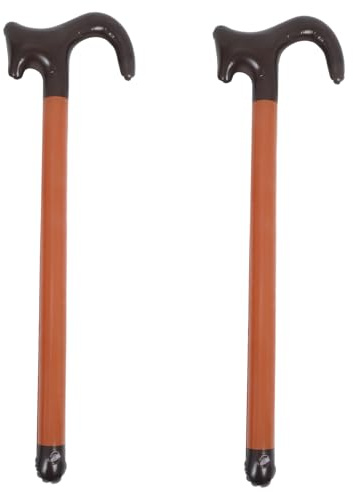 BESPORTBLE 2Stücke Aufblasbarer Gehstock Halloween Krücke Requisite Lustiges Aufblasbares Für Cosplay Leicht Tragbar Robustes Material Für Lange Nutzung