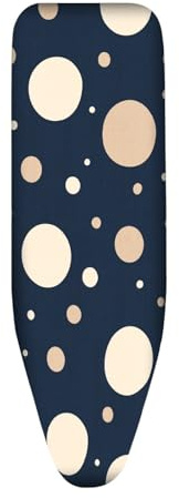 Housse Table à Repasser 140x45 Bleu Beige Taille Universelle, avec Rembourrage, Cordon de Serrage, résistant aux brûlures et à la saleté, Durable et Facile à Installer