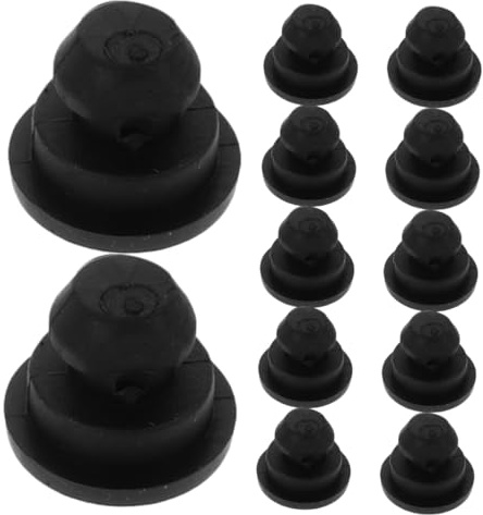 Hemobllo Patas de Goma para Arrocera Negro 12 Piezas Antideslizantes