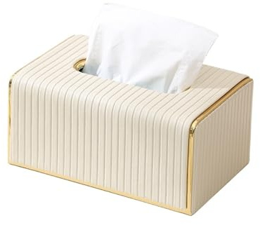 Scatola porta fazzoletti in pelle di lusso, elegante dispenser per fazzoletti per il viso, decorazione per casa, bagno, cucina, camera da letto e ufficio, elegante portatovaglioli (grigio)