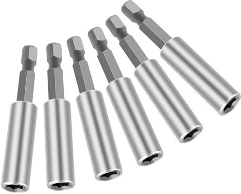 Powerruif 6 Pezzi Portainserti Magnetico, Supporti Magnetici da 60 mm Supporto Magnetico per Punte per Trapano Supporti per Punte Esagonali per Trapano Avvitatore