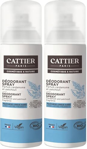 Cattier Brume Active Déodorant Femme Cardamome Patchouli 100 ml (Lot de 2)