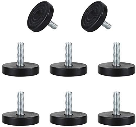 sourcing map 8stk. Möbelfüße M8 x 25 x 40mm Nivellierfüße Einstellbare Leveler Bodenschutz Abdeckung Pad de | Leveler Bodenschutz Abdeckung Pad