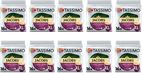 TASSIMO Jacobs Caffe Crema Intenso XL Coffee Pods - 10 Packs (160 Drinks)