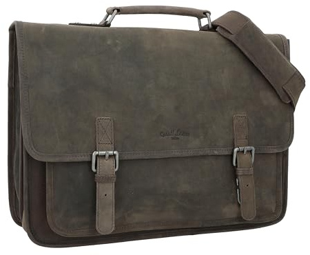 Gusti Gepäckträgertasche Leder - Matthew S. Damen und Herren Aktentasche Fahrradtasche Lehrertasche Bürotasche Arbeitstasche Ledertasche Vintage Leder