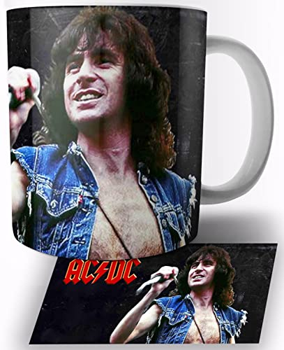 ACDC Bon Scott B Keramik Becher 325ml Tasse Mug