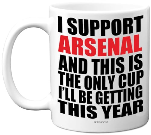 Stuff4 Funny Football Mug Gift for Arsenal Fans, Footy Only Cup | Joke Xmas Birthday Mugs Present Gifts for Son Dad Brother Uncle Colleague Friend Cousin