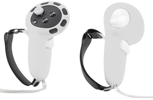 LICHIFIT Housse de poignée en Silicone pour Accessoires de poignée de Jeu Meta Quest 3 VR, poignées de contrôleur, Manchons de Protection avec Sangles de jointures réglables