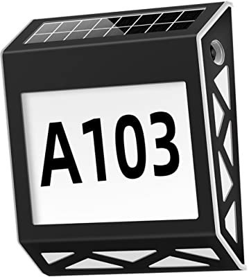 BESTonZON 1 Satz Solar Nummernschild Haustürschilder Adressschild Solarleuchte Hausnummernschild Solar-adressschild Solar-türschildlampe Sonnenlicht Led Anzahl Straßenschild