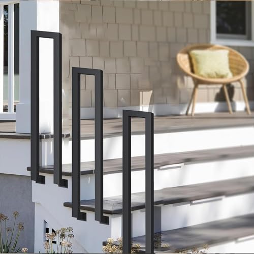 outdoor handrail Handrail Stairs Stairs Landing UM-Shaped Stair Handrail Stair Handrail Railing for Outdoor Area Indoor Outdoor Garden Staircase Stairs Support Rails (45 cm White 20 cm)