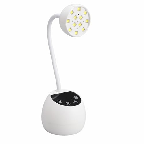 Sonew Asciugatore per Unghie a Collo di Cigno, Lampada per Unghie UV LED Ricaricabile con Fori di Emissione di Calore, 12 Perline della Lampada, per Asciugatura Rapida, per