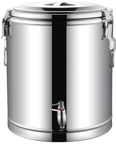 Milchkanne Milcheimer 201 Edelstahl Milcheimer Milchkanne Weineimer mit Zapfhahn Lagerung Versiegeltes Fass Milchtransportkanne Milchkännchen (30L)
