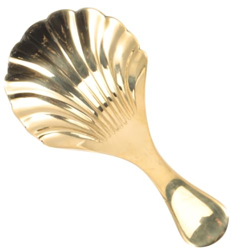 BEBEMOKO Messing Teelöffel Für Losen Tee Praktischer Metalllöffel Kleiner Kaffeebohnenlöffel Vielseitig Für Tee Und Würfelbonbons Langlebig Und Leicht Zu Reinigen