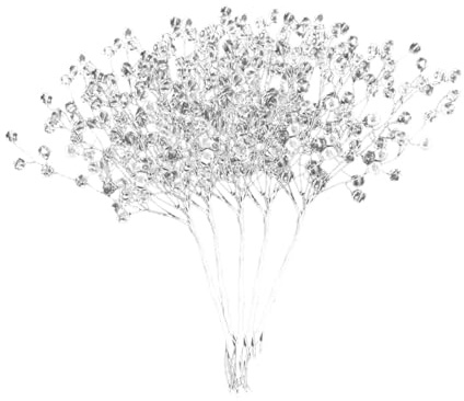 Baoblaze 50 Stück Zweige aus Acrylperlen, künstlicher Blumenstrauß für Hochzeitsornament, dekorative Urlaubsszene, Layout, DIY-Handwerk