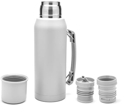 BALIBETOV 1000 ml Thermal Flask per Yerba Mate – 2 Beccucci Intercambiabili – Isolamento Sottovuoto a Doppia Parete – Senza BPA – Mantiene la Temperatura Fino a 12 Ore