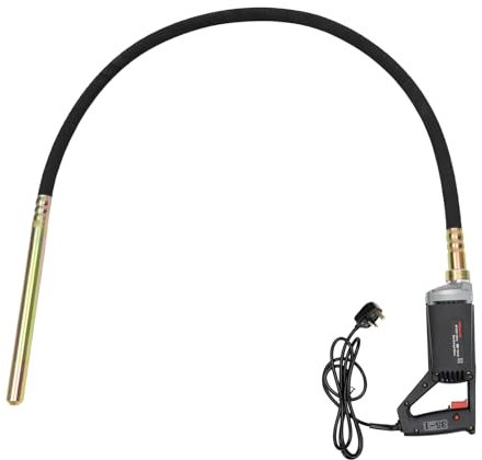 1500W Electric Concrete Poker Handheld Concrete Vibrating Tool, Concrete Vibrating Motor with Shaker Hose Kit, Shaft Rod Length 2m, Rod Diameter 35mm