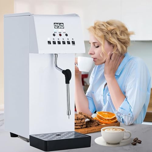 Mousseur à lait professionnel, mousseur à lait électrique 2500 W, machine à mousser le café automatique pour café, lait, thé au lait, maison/café