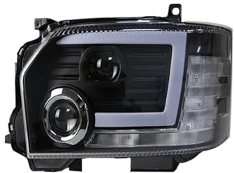 WSUMKH Fanale Anteriore Luci Per Auto Per Toyota Per Hiace 2005-2013 2014 2015 2016 2017 2018 Fari Anteriori LED DRL Lente Proiettore Strumento Lampade Anteriori Dinamiche Faro Principale Fari