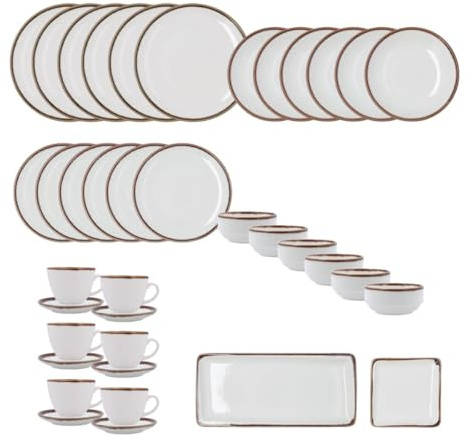 Bidasoa Orion Hydrozero Vajilla Porcelana 36 Piezas 36 Piezas - 6 Personas Porcelana Apto Microondas