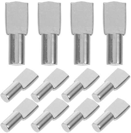 COHEALI 100 Stück Löffelförmige Regalstifte aus 5mm Edelstahl mit Unsichtbarem Design Robuste Schrankbodenträger für Einfache Montage in Büros und Wohnungen