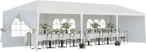 BBBuy 10'x30' Outdoor Party Wedding Tent Canopy Waterproof Camping Gazebo BBQ Shelter Pavilion Heavy Duty, 8 Removable Sidewalls (10x30)