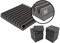 16 Pack, 2 Thick EQ Acoustics Premium Acoustic Foam Tile Kit, 30 x 30 x 5cm Classic Wedge Tiles. Better Sound For Home Studios, YouTubers, Podcasting, Sound Recording