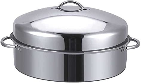 TSTSM Dampfgarer Fischtopf, Edelstahl Extra Großer Truthahn Ententopf Ovale Pfanne, Schnelle Erhitzung Universal Für Induktionsherd, Herd Multifunktions Küchengeschenk