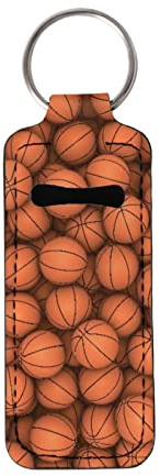 Jeiento Basketball Chapstick Pouch Keychain Balm Holder for Girls - Portable Lipstick Holder for Beach, Shopping, Camping, Hiking