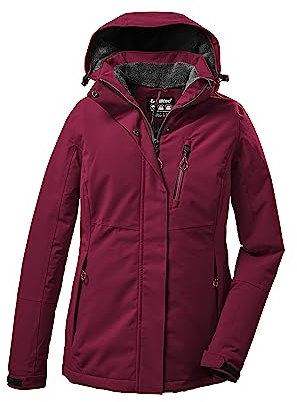 killtec Damen Funktionsjacke/Winterjacke mit abzippbarer Kapuze KOW 140 WMN JCKT, dunkel himbeere, 38, 37411-000