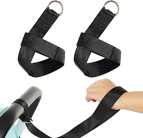 2 x Hand Strap Pram Strap, Safety Belts, Wrist Safety Strap, Adjustable Length Pram, Safety Loop, Black