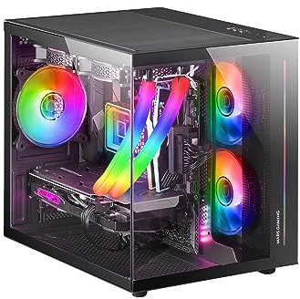 Mars Gaming MC-VIEW, Case Mini Tower Gaming Micro-ATX, Vetro Temperato a 90° Senza Cornice, Struttura Modulare a Doppia Camera, Supporto Completo per il Raffreddamento a Liquido, Nero