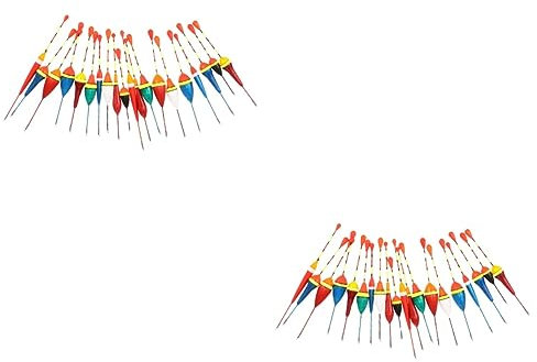 Toddmomy 40pcs Fishing Bobbers Fishing Tackles Floating Tools for Bite Indicator Feeder Floats for Equipment