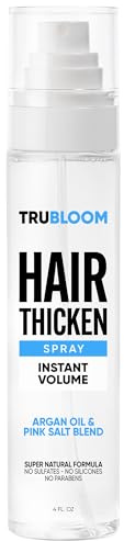 Tru Bloom Hair Thickening Spray – Instant Fuller, Thicker & Healthier Hair, All-Natural Thickening & Volumizing Spray, Stylist-Recommended Hair Volumizer Spray (Made in USA)
