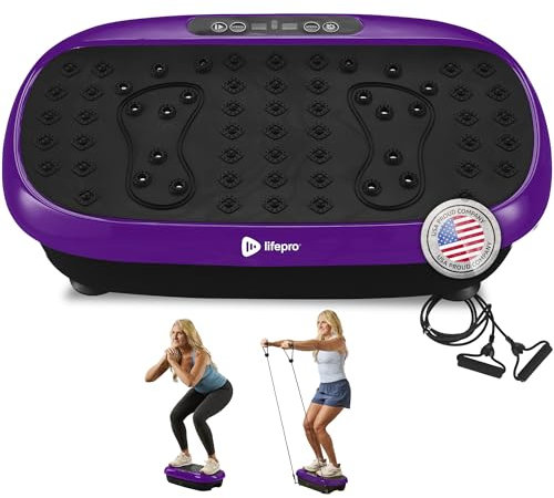 Lifepro Vibration Plate Exercise Machine with Magnetic Acupoints - Full Body Vibration Platform for Beginners and Recovery - Ideal Lymphatic Drainage Massager for Muscle Toning and Overall Fitness