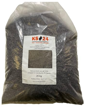 Lava Mulch 2-8mm 25kg Pflanzengranulat Dachbegrünung Lavastein Gartenbeet