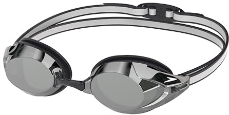 Speedo Unisex vuxen Vanquisher 3.0 speglade simglasögon, svart/rök/silver spegel, en storlek