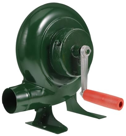 INOOMP Handkurbel Feuergebläse Für Bbq Tragbarer Grillventilator Für Camping Und Outdoor-aktivitäten Effektiver Luftstrom Für Schnellere Feueranzündung Langlebiges Eisenmaterial