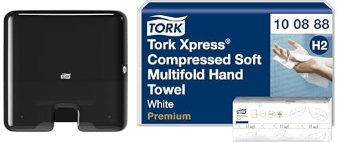 Tork Xpress Mini Spender für Multifold-Handtücher Weiß H2, Einzeltuchentnahme, Elevation Design, 552102