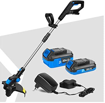Tagliasiepi,Tagliaerba,Tagliasiepi,Tosaerba, Tagliaerba elettrico 20V Tosaerba a batteria 12 pollici Taglierina for corde a rilascio automatico Attrezzi da giardino for potatura Batteria agli ioni di