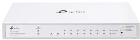 TP-Link Festa FS310GP 10-Port Gigabit Switch, 8× Gigabit 802.3af/at PoE+ Ports, 2× Gigabit-SFP-Steckplätze, 61W Gesamt-PoE-Budget, bis zu 30 W PoE-Leistung pro Port, Kostenlose Cloud-Verwaltung