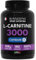 Bandini® L-Carnitina 3000, 180 cápsulas - Carnetina Altamente dosificada - Suplemento Deportivo con L Carnitina Tartrato, Pura Carnitin de Alta Absorción y Biodisponibilidad, Sin Aditivos y 100% Vegan