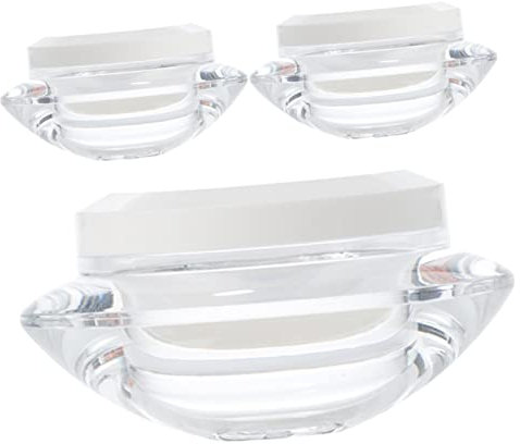 Healeved 3stücke Wiederverwendbare Cremetiegel Transparente Reisebehälter Für Salben Lotionen Cremes Kosmetikproben Und Kleine Körperpflegeprodukte