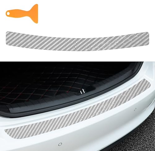 Flaconi Protector Puertas Coche,Protector Paragolpes Coche,Protector de Parachoques Autoadhesivo para El Maletero,Protección para Parachoques,Adapta a la Mayoría de los Automóviles,Camiones(Plata)