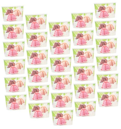 Garneck 200 Pezzi Coppa gelato usa e tazza di budino bicchiere di carta tazze di budino allo yogurt Coppette per i coppa gelato in carta tazza di yogurt porta o in