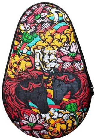 Funda de pala de – Cubierta de pádel de tenis de mesa, funda protectora elegante | Adecuado para 2 palas y bolas, de almacenamiento a prueba de golpes, cierre seguro,